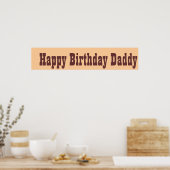 Poster Joyeux papa d'anniversaire (Cuisine)