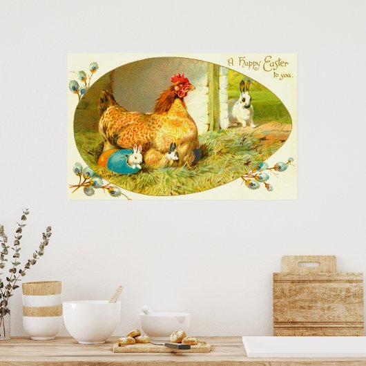 Poster Joyeux Pâques (Cuisine)