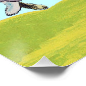 Poster Joyeux Pâques courir les lapins Pastel (Coin)