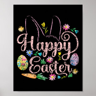 Poster Joyeux Pâques Dit Oeuf Bunny 5