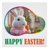 Poster Joyeux Pâques ! L'île de Pâques (Devant)