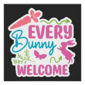 Poster Joyeux Pâques. Oeufs mignons (Devant)