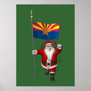Poster Joyeux Père Noël Sur Le Chemin De L'Arizona