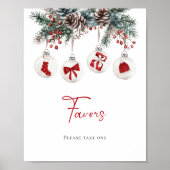 Poster Joyeux Petit Baby shower de Noël Faveurs (Devant)