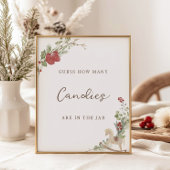 Poster Joyeux Petit Baby shower Devine Combien