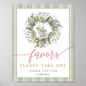 Poster Joyeux petit Baby shower - Symbole de table Favori (Devant)