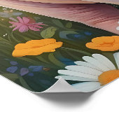 Poster Joyeux Petit Cochon Sunny Daisy Field (Coin)