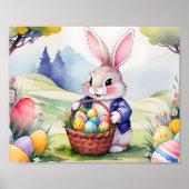Poster Joyeux petit lapin 1, Pâques (Devant)