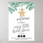 Poster Joyeux petit Noël Fête des mariées Bienvenue (Devant)
