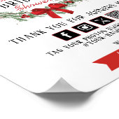 Poster Joyeux petit Noël Fête des mariées Bienvenue (Coin)