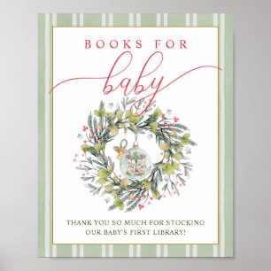 Poster Joyeux petits livres de Baby shower pour bébé sign