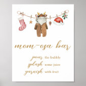 Poster Joyeux petits vêtements de Noël Maman Osa Bar (Devant)