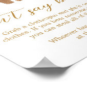 Poster Joyeux petits vêtements de Noël ne disent pas bébé (Coin)