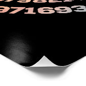 Poster Joyeux Pi Day Funny School Math Spiral Texte (Coin)