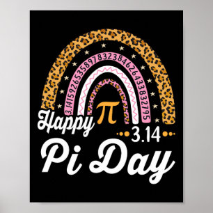 Poster Joyeux Pi Day Mathématique Maîtrise Leopa