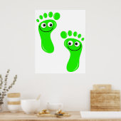 Poster Joyeux pied vert (Cuisine)
