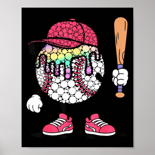 Poster Joyeux Point Day Points de Polka Baseball Enfants (Devant)