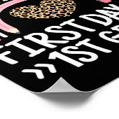 Poster Joyeux premier jour de 1ère année Leopard Rainbow  (Coin)