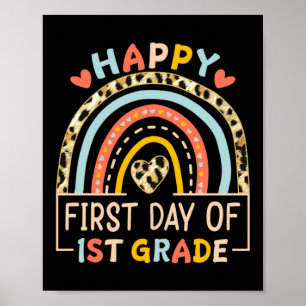 Poster Joyeux premier jour de 1re année aux enfants de re