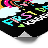 Poster Joyeux Premier Jour De La Maternelle De Retour À L (Coin)