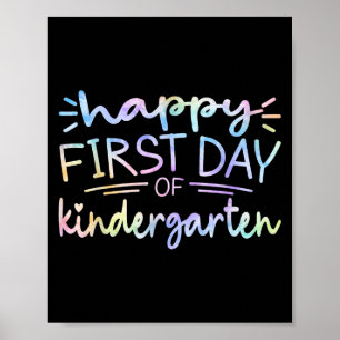 Poster Joyeux Premier Jour De La maternelle Enseignant Ti