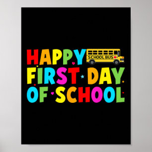 Poster Joyeux premier jour de la rentrée scolaire conduct