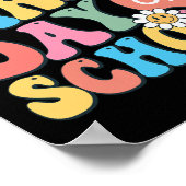 Poster Joyeux premier jour de l'école enseignant garçons (Coin)