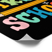 Poster Joyeux Premier Jour De L'École Étudiant Enfant Ret (Coin)