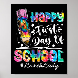 Poster Joyeux Premier Jour De L'Équipe De L'École Déjeune