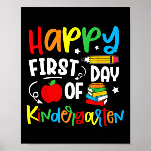 Poster Joyeux premier jour de maternelle retour à l'école
