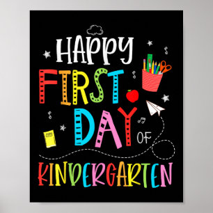 Poster Joyeux premier jour de maternelle Thé de rentrée s