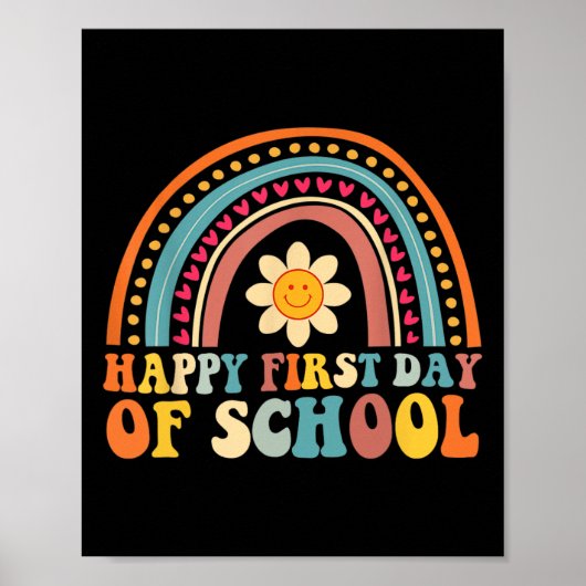 Poster Joyeux Premier Jour D'École Pour Les Enseignants E (Devant)