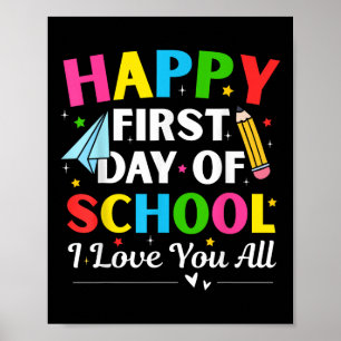 Poster Joyeux Premier Jour D'école Retour à L'école Ensei