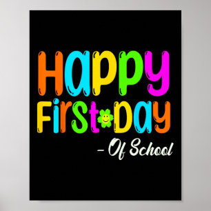 Poster Joyeux Premier Jour D'Enseignant À L'École S