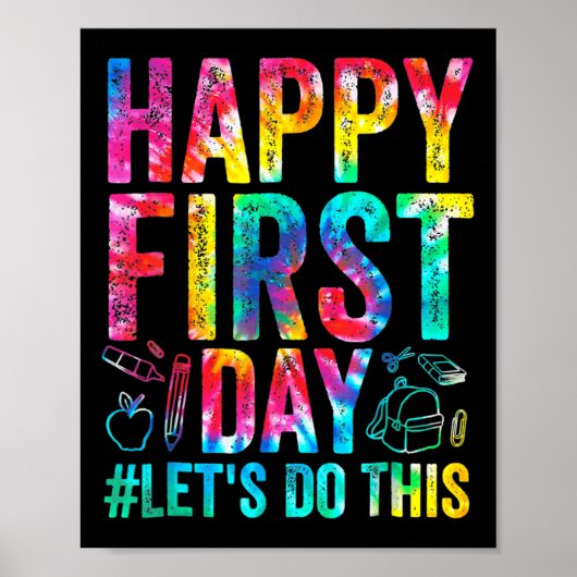 Poster Joyeux Premier Jour Faisons-nous cet Bienvenue à S (Devant)