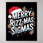 Poster Joyeux Rizz Mas Sigmas Funny Alpha Noël Père Noël (Devant)