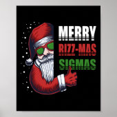 Poster Joyeux Rizz Mas Sigmas Funny Gen- Alpha X mas Père (Devant)