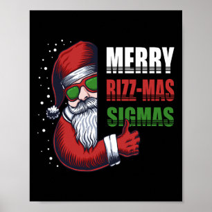 Poster Joyeux Rizz Mas Sigmas Funny Gen- Alpha X mas Père