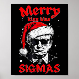 Poster Joyeux Rizz Mas Sigmas Funny Gen Alpha X mas Père