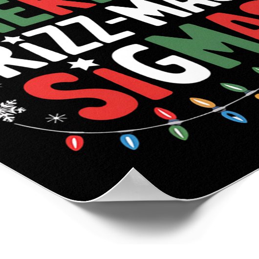 Poster Joyeux Rizz Mas Sigmas Funny Gen Alpha X mas Père  (Coin)