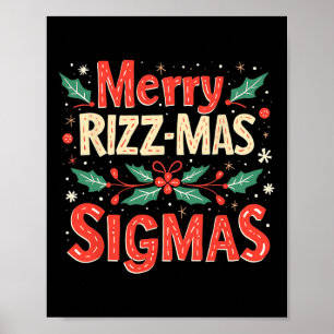 Poster Joyeux Rizz Mas Sigmas Funny Gen Alpha Xmas Père N