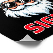 Poster Joyeux Rizz Mas Sigmas Funny Père Noël (Coin)