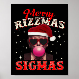 Poster Joyeux Rizz Mas Sigmas Gen Alpha Trump Père Noël C