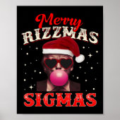Poster Joyeux Rizz Mas Sigmas Gen Alpha Trump Père Noël C (Devant)