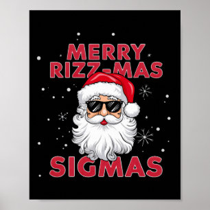 Poster Joyeux Rizz Mas Sigmas Père Noël Noël