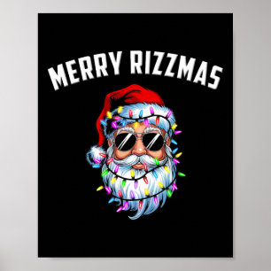 Poster Joyeux Rizzmas Ados École Enfants Funny Père Noël