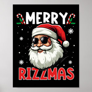 Poster Joyeux Rizzmas Enfants Ados École Funny Noël Sa