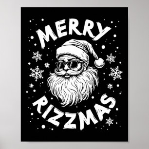 Poster Joyeux Rizzmas Enfants Ados École Funny Noël Sa