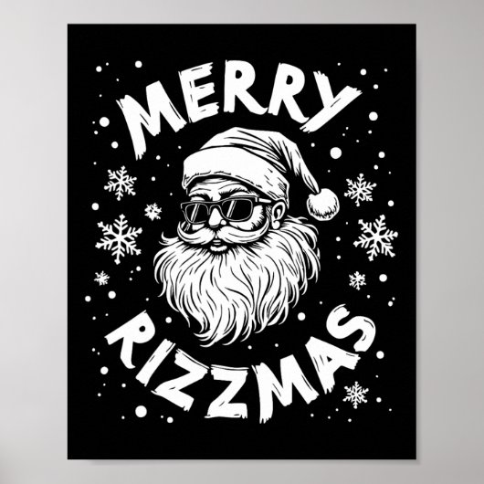 Poster Joyeux Rizzmas Enfants Ados École Funny Noël Sa (Devant)