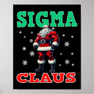 Poster Joyeux Rizzmas Sigmas Claus Enfants Amusants Joyeu